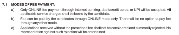 Mode Of Fee Payment RRB ALP